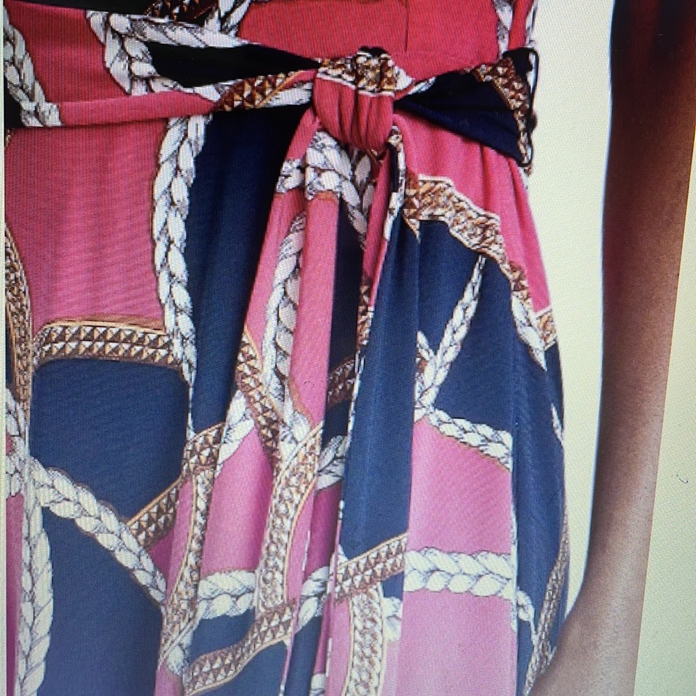 Lauren Ralph Lauren Petite Print Tie-Waist Jersey Dress - Picture 8 of 8